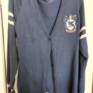 Harry Potter Ravenclaw Cardigan Sweater 2XL College Style Embroidered Patch